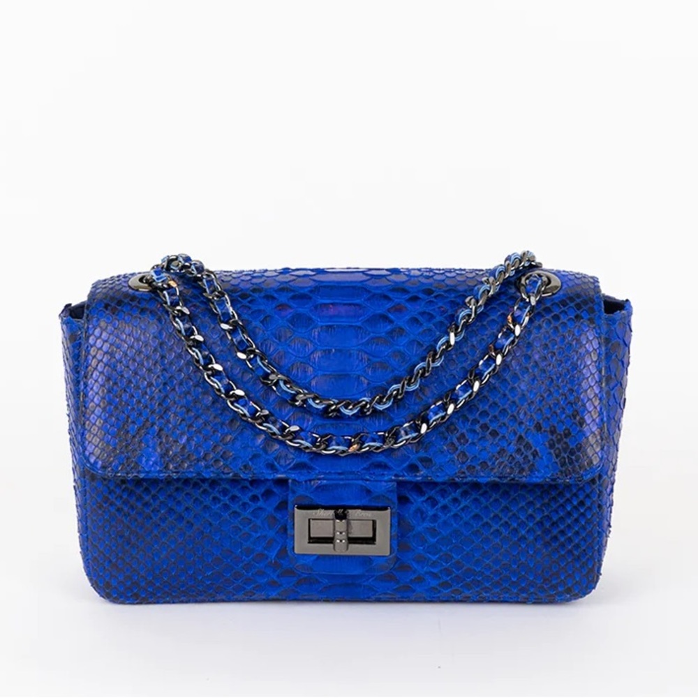 283. NWT WOMENS SHERRILL & BROTHERS MAGGIE GENUINE PYTHON CROSSBODY BAG